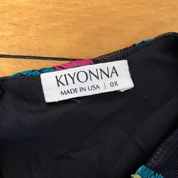 Kiyonna Wedding Guest Wildflower Embroidered Cocktail Dress, Size OX (10-12) - Picture 9 of 14